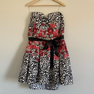 TeezeMe Strapless Hi-Lo Cocktail Dress